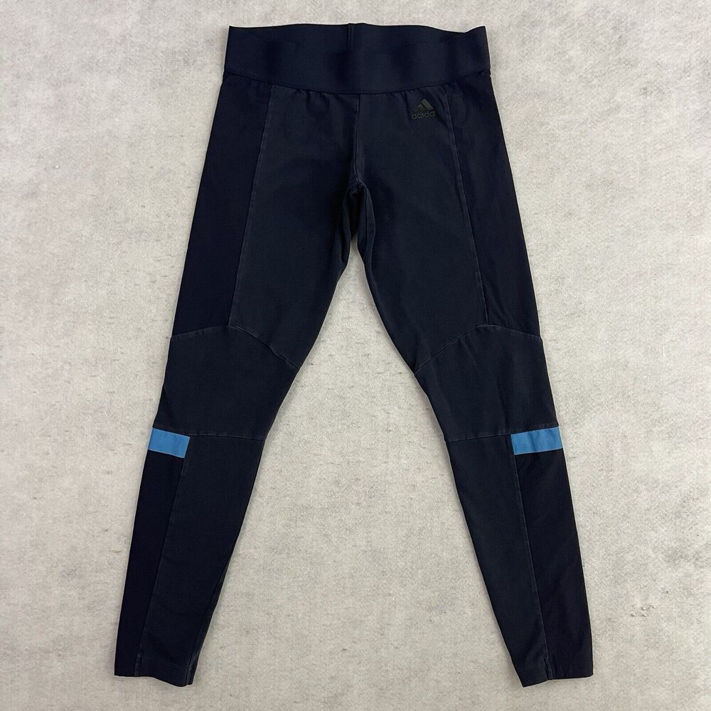 Adidas Leggings Womens Large Blue WND Running Training Athletic Pants